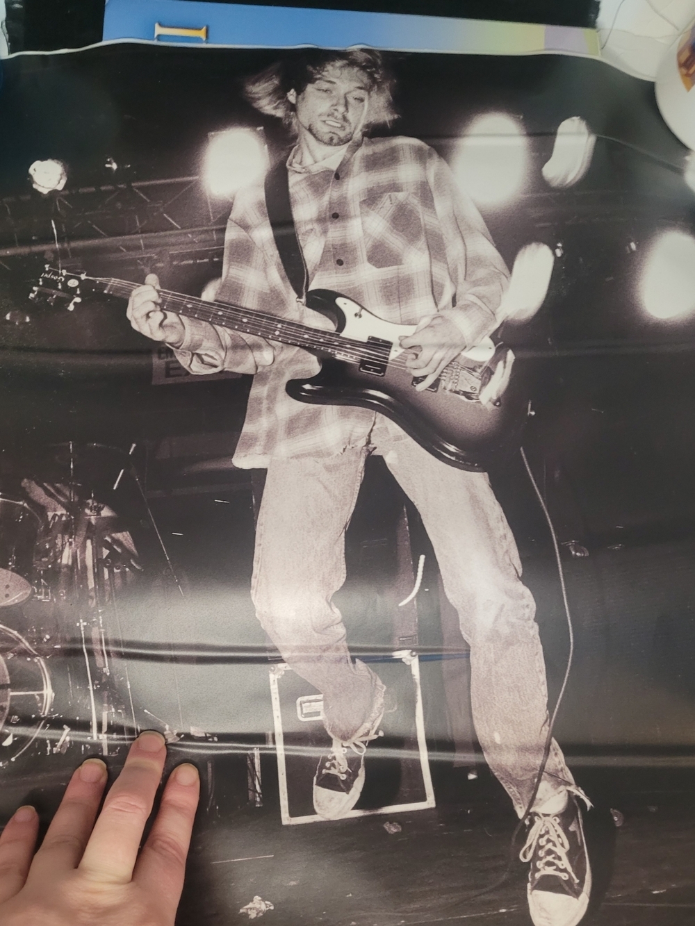 27"L Peel & Stick Kurt Cobain NIRVAVA 1994 Print Wall Sticker New! - Picture 4 of 5